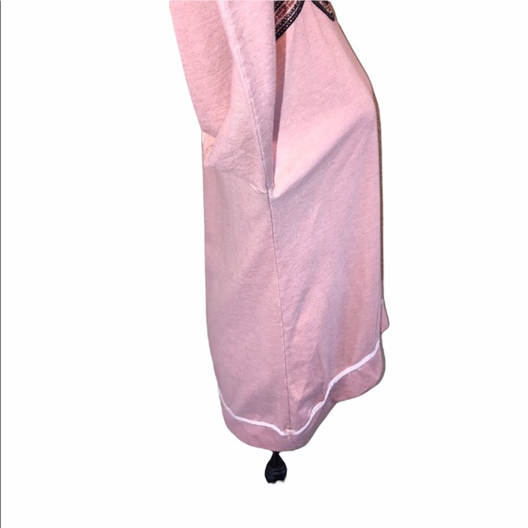 Annabelle Dusty Rose Embroidered Shoulder Cutout Blouse oversized Size Small - Picture 3 of 16